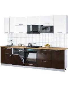 Кухонный гарнитур Интерлиния Мила Gloss 2.9-ПМ2