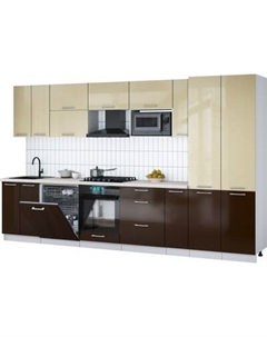 Кухонный гарнитур Интерлиния Мила Gloss 3.5-ПМ2