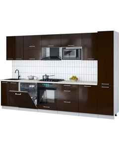 Кухонный гарнитур Интерлиния Мила Gloss 3.3-ПМ2