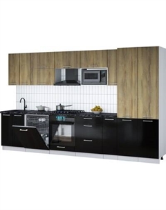 Кухонный гарнитур Интерлиния Мила Gloss 3.5-ПМ2