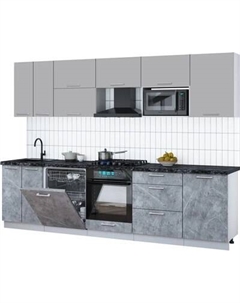 Кухонный гарнитур Интерлиния Мила Gloss 2.9-ПМ2