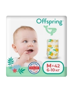 Подгузники детские Offspring M 6-10кг Апельсины / OF01M42ORG