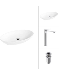 Умывальник со смесителем Lauter 21571 + Rio 21AM12672 с донным клапаном 21190CH