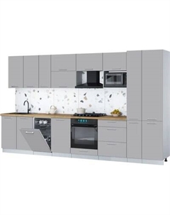 Кухонный гарнитур Интерлиния Мила Gloss 3.6-ПМ4