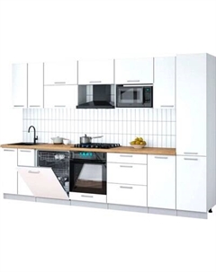 Кухонный гарнитур Интерлиния Мила Gloss 3.2-ПМ2
