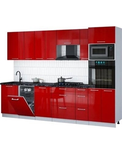 Кухонный гарнитур Интерлиния Мила Gloss 2.9-ПМ3