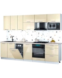 Кухонный гарнитур Интерлиния Мила Gloss 2.9-ПМ4