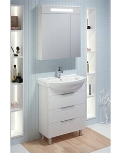 Тумба с умывальником Runo Верона 65 + Элеганс 65