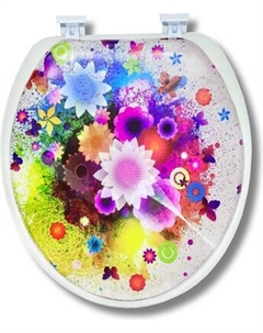 Сиденье для унитаза Еврокомфорт Океан Абстракция 103-311-01В3