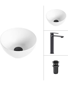 Умывальник со смесителем Lauter 21601E + Moon 21СК8691BS с донным клапаном 21190B