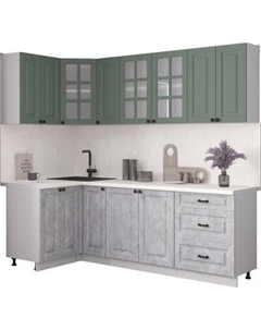 Кухонный гарнитур Интерлиния Мила Деко 1.2x2.3