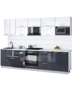 Кухонный гарнитур Интерлиния Мила Gloss 3.0-ПМ2