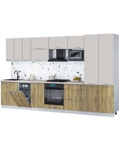 Кухонный гарнитур Интерлиния Мила Gloss 3.5-ПМ4