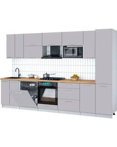 Кухонный гарнитур Интерлиния Мила Gloss 3.2-ПМ2