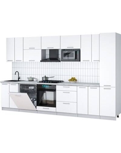 Кухонный гарнитур Интерлиния Мила Gloss 3.4-ПМ2