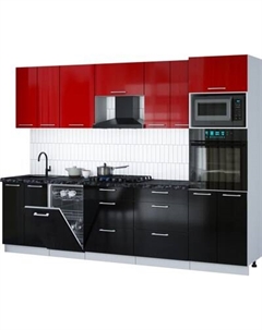 Кухонный гарнитур Интерлиния Мила Gloss 2.85-ПМ3