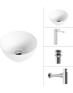 Умывальник со смесителем Lauter 21601E + Cascade 21СК0655C + сифон 21635CH + дон.клапан 21190CH