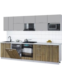 Кухонный гарнитур Интерлиния Мила Gloss 3.0-ПМ2