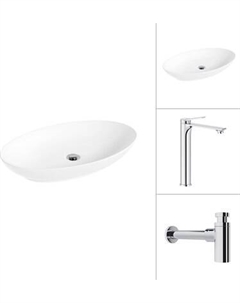 Умывальник со смесителем Lauter 21571 + Rio 21AM12672 с сифоном 21635CH