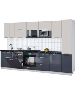 Кухонный гарнитур Интерлиния Мила Gloss 3.3-ПМ2