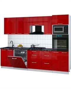 Кухонный гарнитур Интерлиния Мила Gloss 2.8-ПМ1