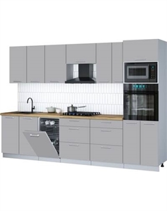 Кухонный гарнитур Интерлиния Мила Gloss 3.05-ПМ3