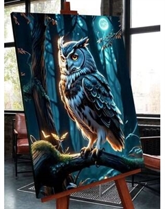 Картина по номерам Флюид Голубой Филин / FHR0420