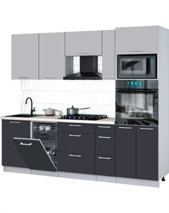 Кухонный гарнитур Интерлиния Мила Gloss 2.45-ПМ3