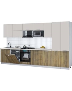 Кухонный гарнитур Интерлиния Мила Gloss 3.7-ПМ2