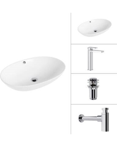 Умывальник со смесителем Lauter 21709 + Cascade 21СК0655C + сифон 21635CH + дон.клапан 21190CH