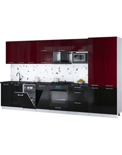 Кухонный гарнитур Интерлиния Мила Gloss 3.7-ПМ4