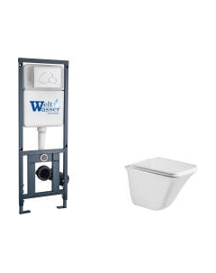 Унитаз подвесной с инсталляцией WeltWasser Marberg 410 + Rotbach 004 GL-WT + Mar 410 RD GL-WT Weltwasser