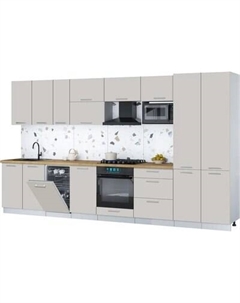 Кухонный гарнитур Интерлиния Мила Gloss 3.7-ПМ4
