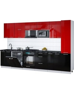 Кухонный гарнитур Интерлиния Мила Gloss 3.4-ПМ2