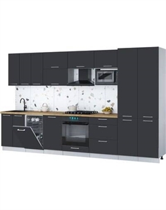 Кухонный гарнитур Интерлиния Мила Gloss 3.5-ПМ4