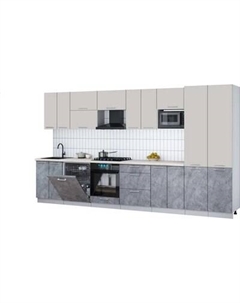 Кухонный гарнитур Интерлиния Мила Gloss 3.8-ПМ2