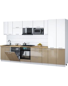 Кухонный гарнитур Интерлиния Мила Gloss 3.5-ПМ2