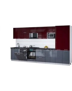Кухонный гарнитур Интерлиния Мила Gloss 3.8-ПМ2