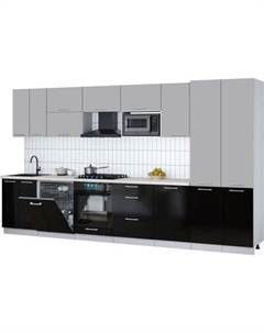 Кухонный гарнитур Интерлиния Мила Gloss 3.7-ПМ2