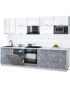 Кухонный гарнитур Интерлиния Мила Gloss 3.0-ПМ2