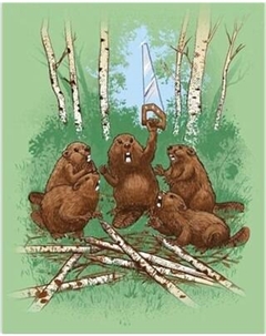 Картина по номерам Молли Бобры 40х50 / HR0743 Molli