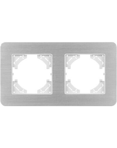 Рамка для выключателей и розеток Arlight FRM-AKIRY-AL-2-SR / 049724