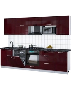 Кухонный гарнитур Интерлиния Мила Gloss 2.9-ПМ2