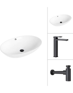 Умывальник со смесителем Lauter 21709 + Cascade 21СК0655BS с сифоном 21635B