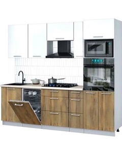 Кухонный гарнитур Интерлиния Мила Gloss 2.45-ПМ3