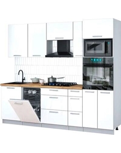 Кухонный гарнитур Интерлиния Мила Gloss 2.45-ПМ3