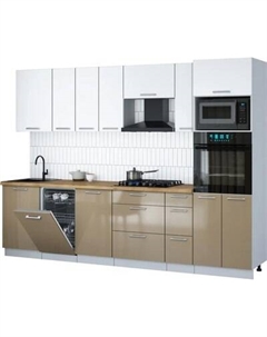 Кухонный гарнитур Интерлиния Мила Gloss 2.9-ПМ3