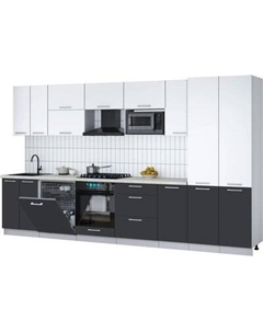 Кухонный гарнитур Интерлиния Мила Gloss 3.6-ПМ2