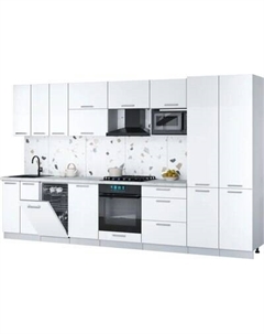Кухонный гарнитур Интерлиния Мила Gloss 3.5-ПМ4
