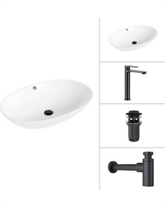 Умывальник со смесителем Lauter 21709 + Moon 21СК8691BS + сифон 21635B + дон.клапан 21190B